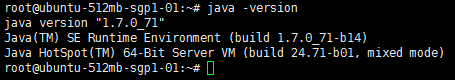 java -version